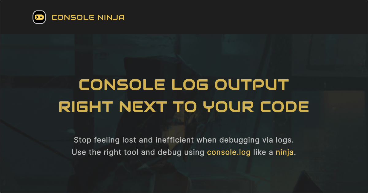Console Ninja - Visual Studio Marketplace
